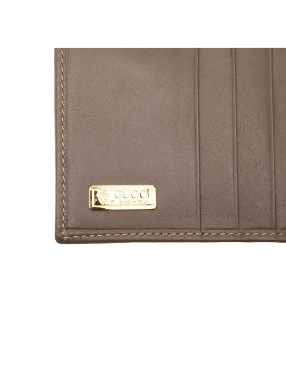 Gucci Vintage Bifold Wallet 035 959 Black Brown Leather - Picture 6 of 7